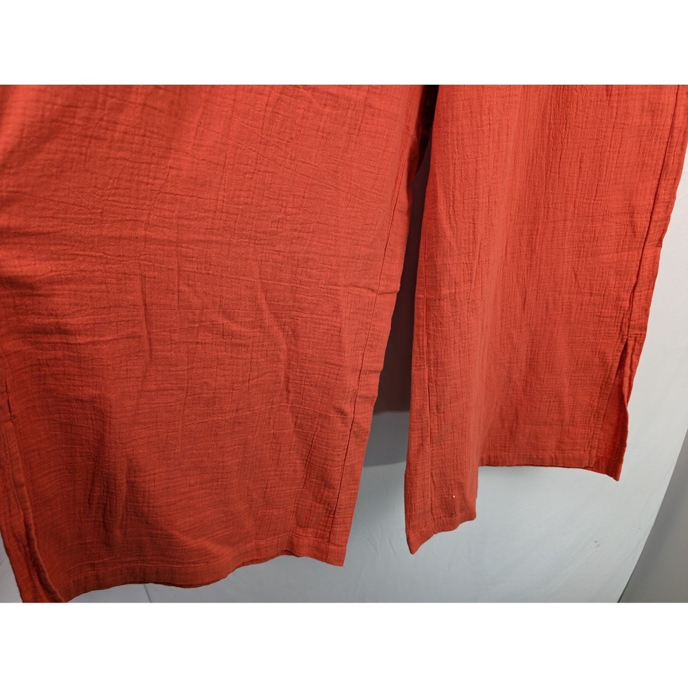 Pact Womens Organic Cotton Coastal Double Gauze Split Hem Pant Size XL Green - Picture 5 of 10